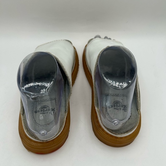 RARE Dr Martens Vintage Sandals White Leather Chunky Sole Slides Flower ENGLAND - Picture 11 of 16